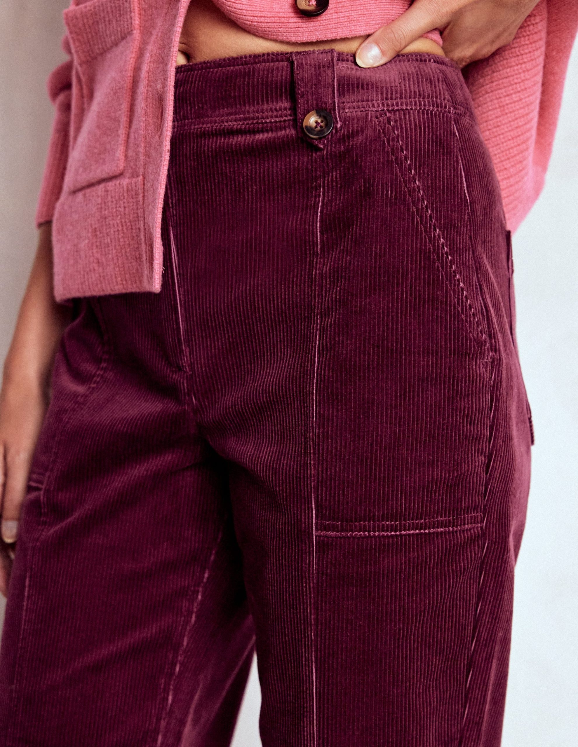 Pimlico Cord Pants-Deep Wisteria - Image 2