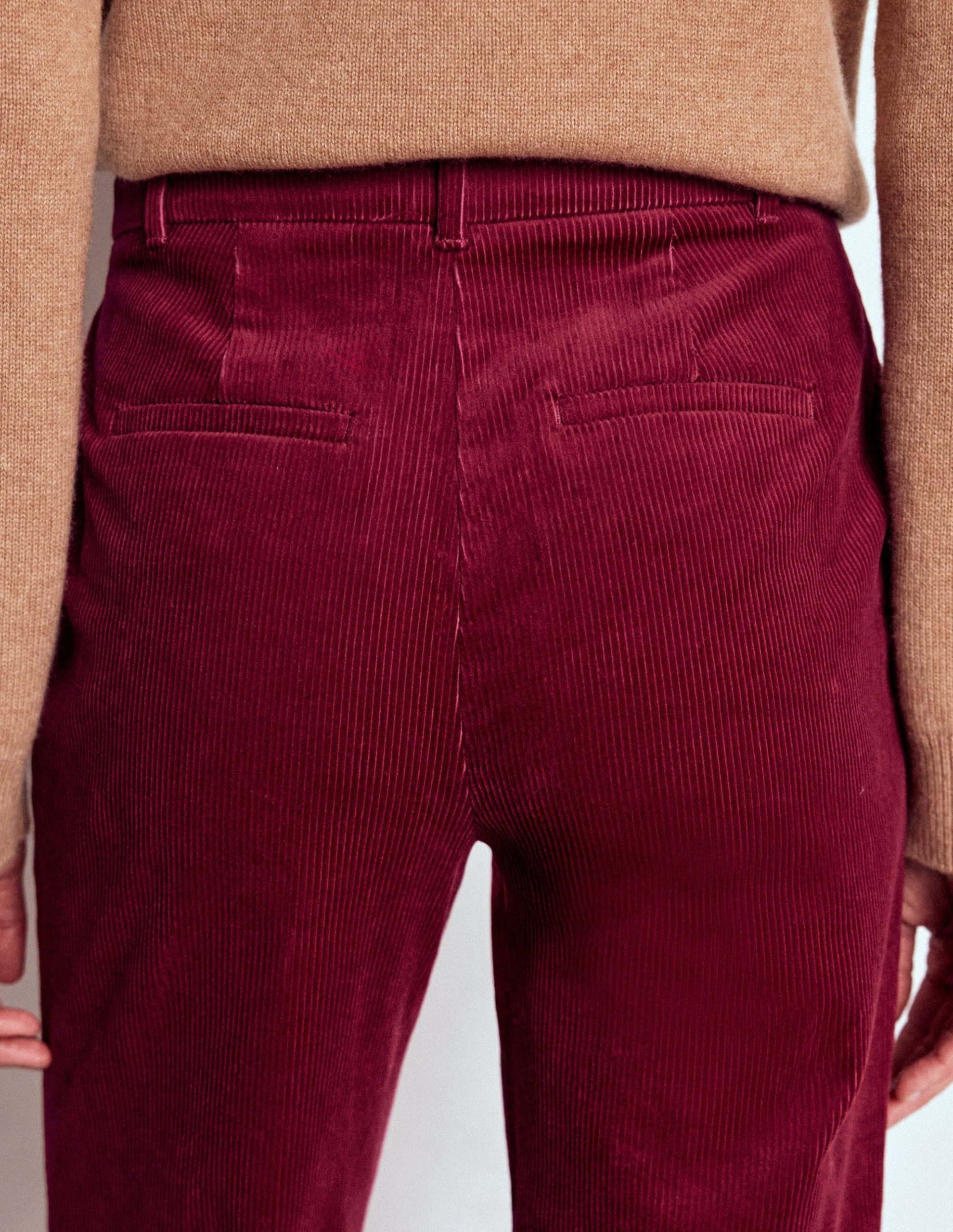 Canonbury Cord Pants-Burgundy Red - Image 3