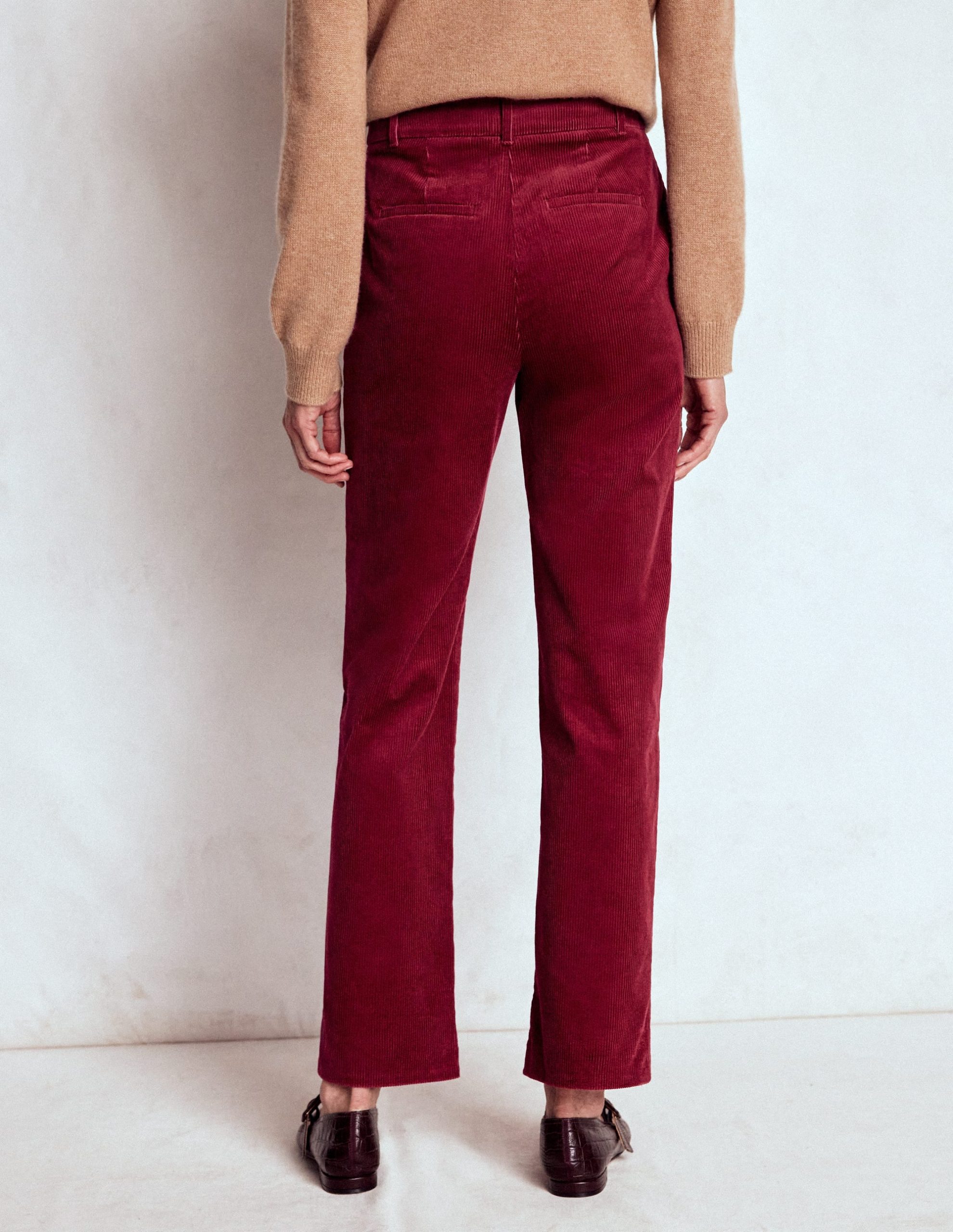 Canonbury Cord Pants-Burgundy Red - Image 4