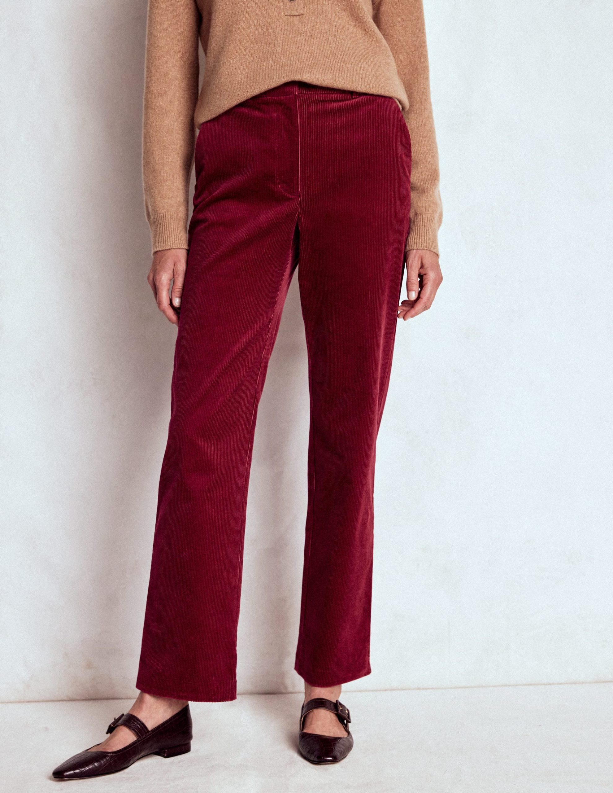 Canonbury Cord Pants-Burgundy Red - Image 5