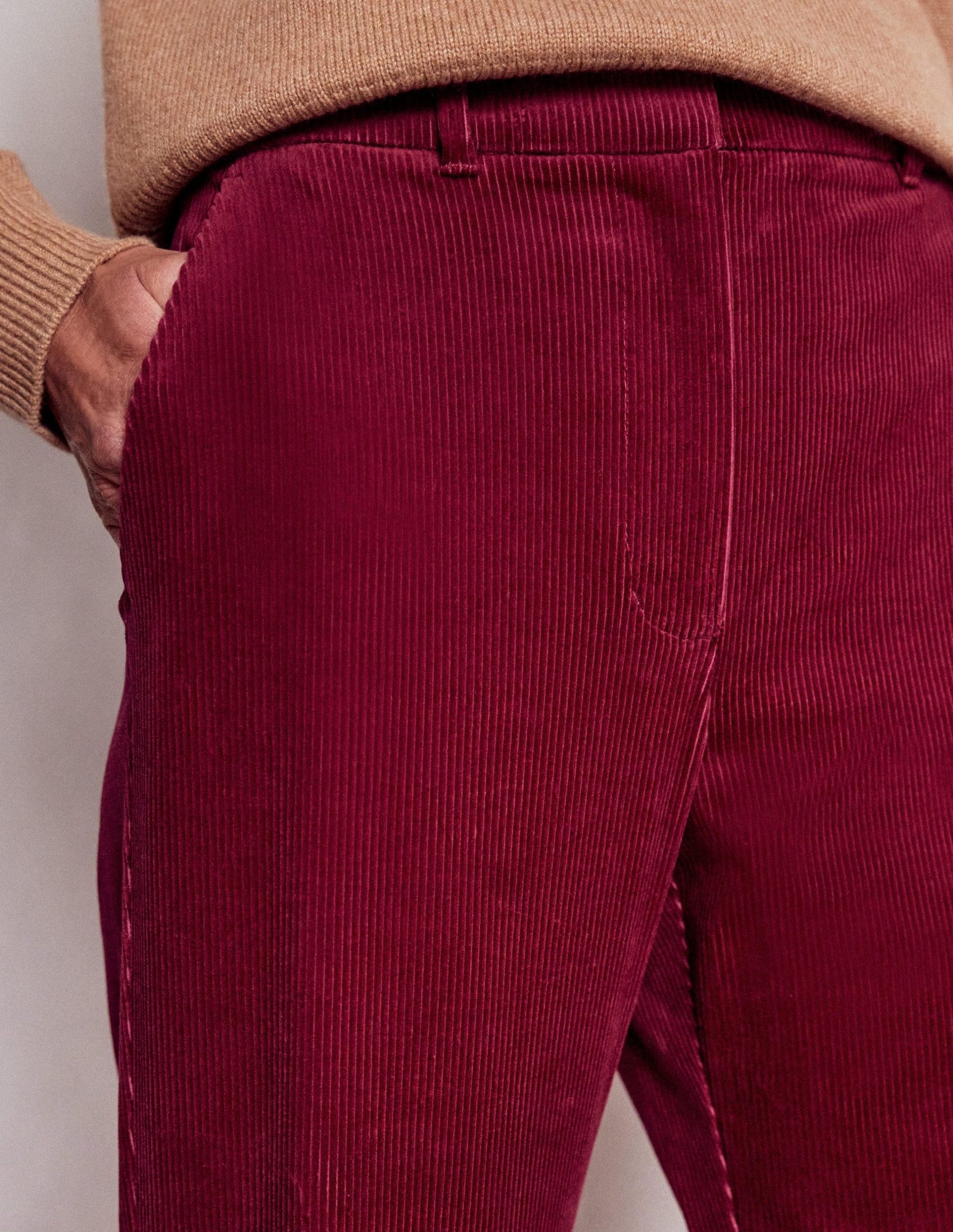 Canonbury Cord Pants-Burgundy Red - Image 6