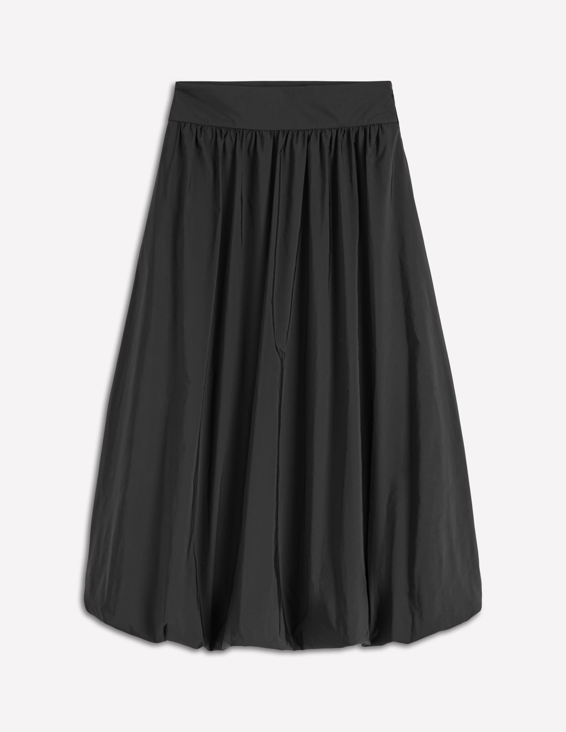 Bubble Hem Midi Skirt-Black - Image 6