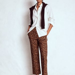 Smart 7/8 Pants-Multi. Abstract Leopard
