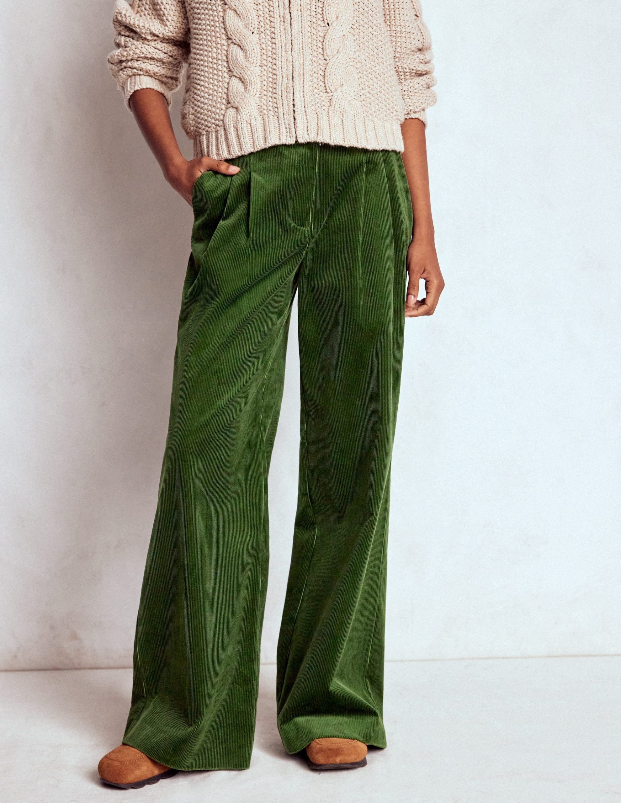 Kensington Cord Pants-Green Fir - Image 5