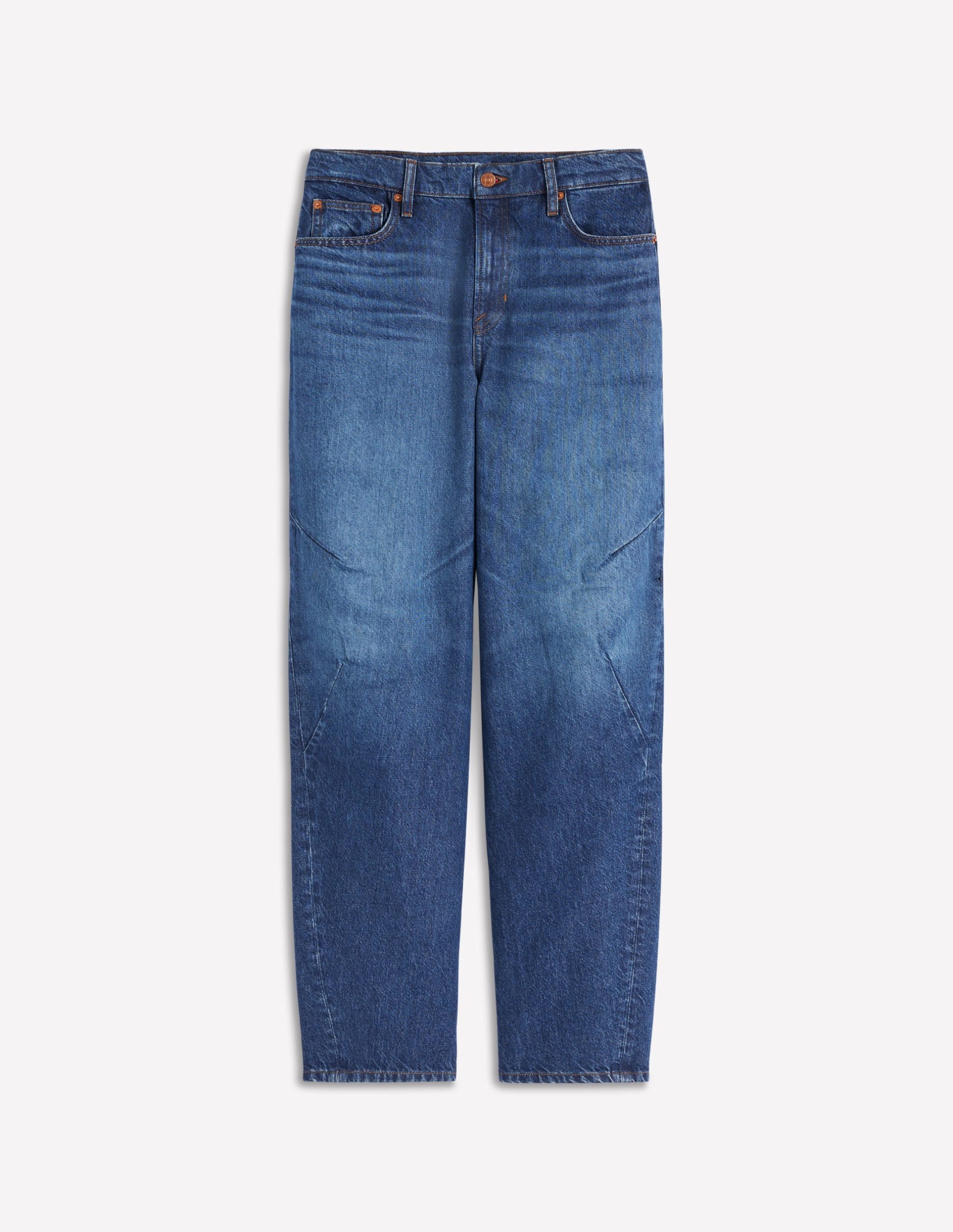 Full Length Barrel Leg Jeans-Dark Vintage - Image 7