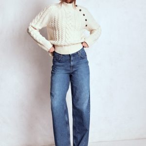 Full Length Barrel Leg Jeans-Mid Vintage