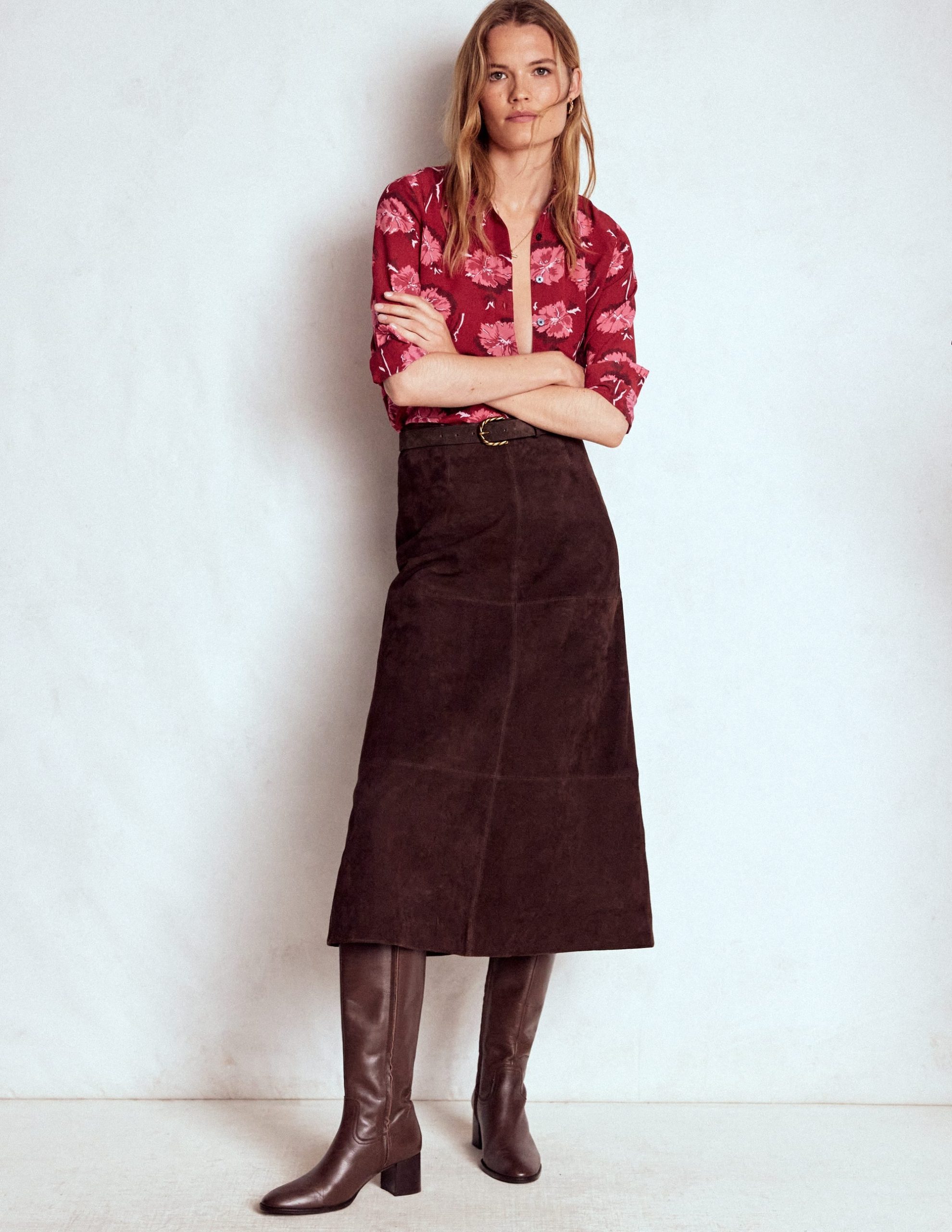 Sienna Silk Shirt-Red. Delicate Carnation - Image 4