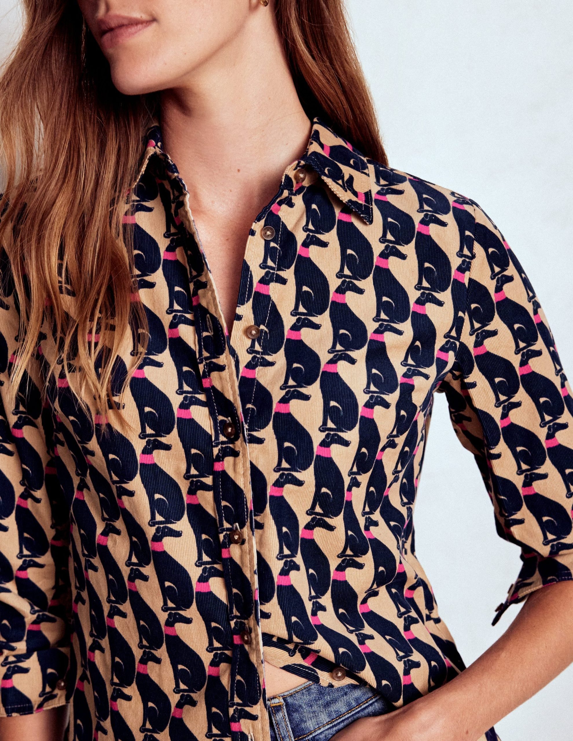 Sienna Cord Shirt-Safari. Cosy Greyhound - Image 3