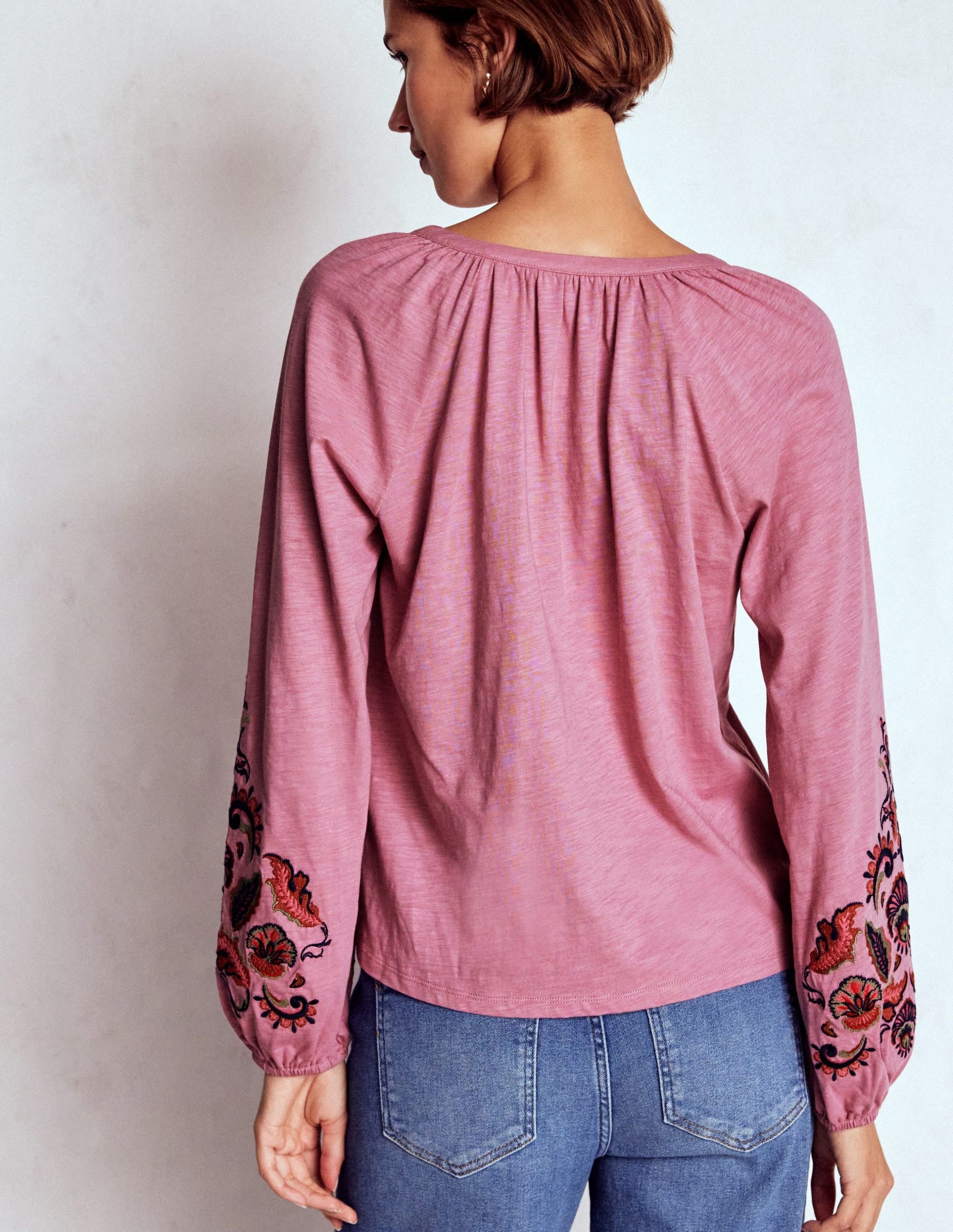 Alma Embroidered Shirt-Ash Rose - Image 4
