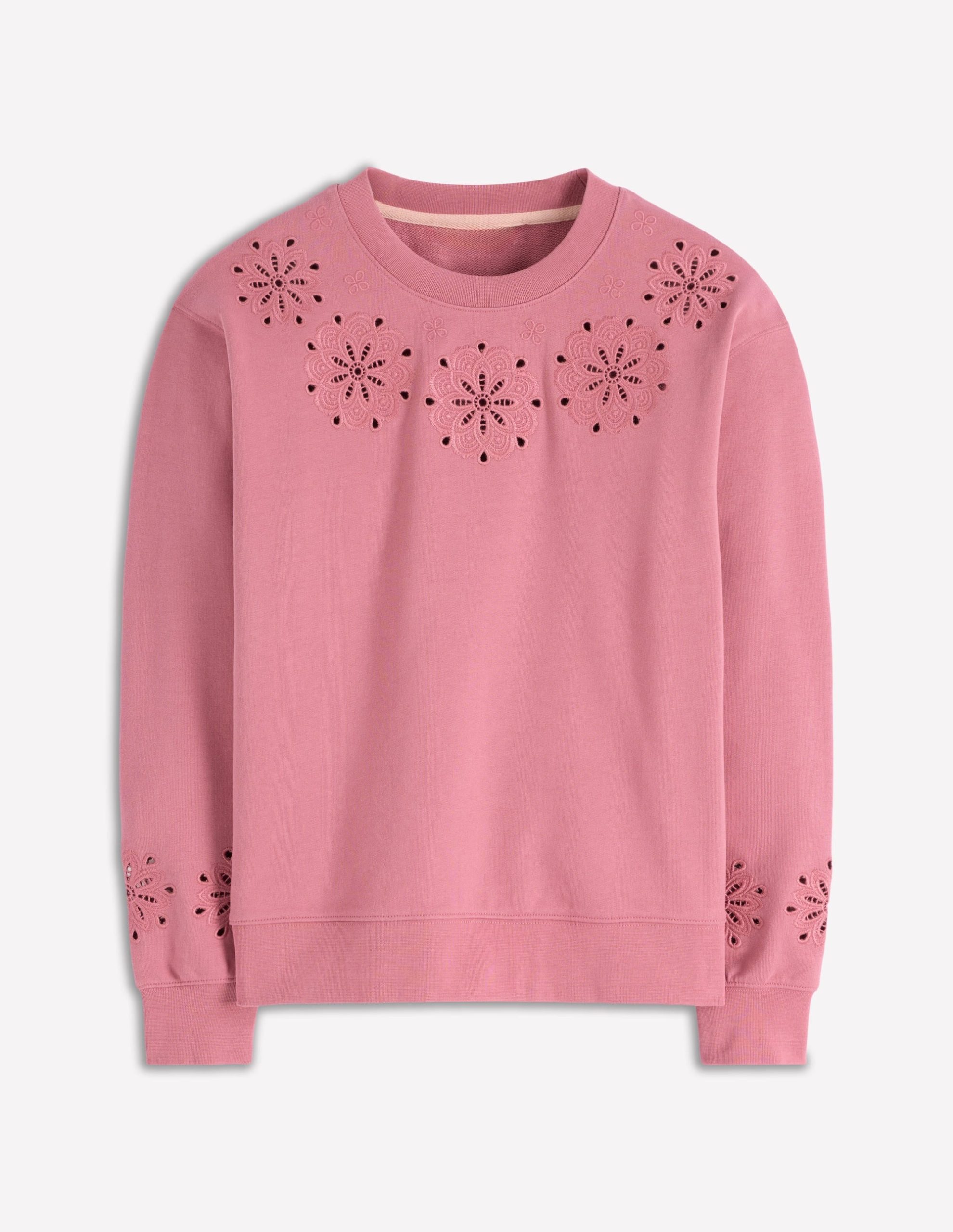 Emi Cutwork Sweatshirt-Pink Heather - Image 5