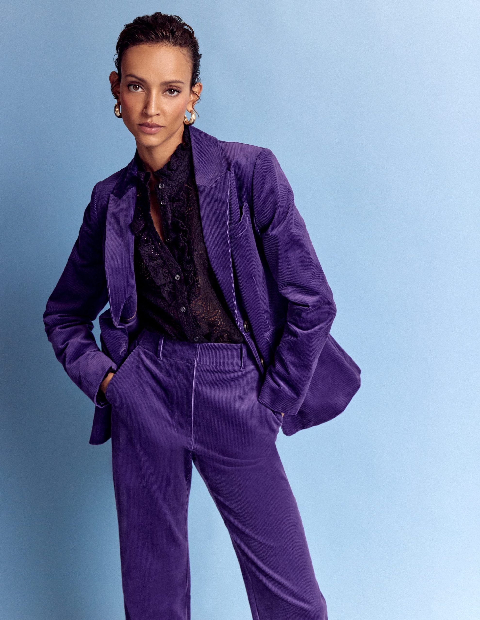 Stamford Cord Blazer-Mystical Purple - Image 5