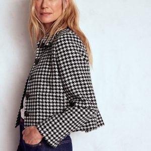 Knightsbridge Wool Jacket-Black Dogstooth