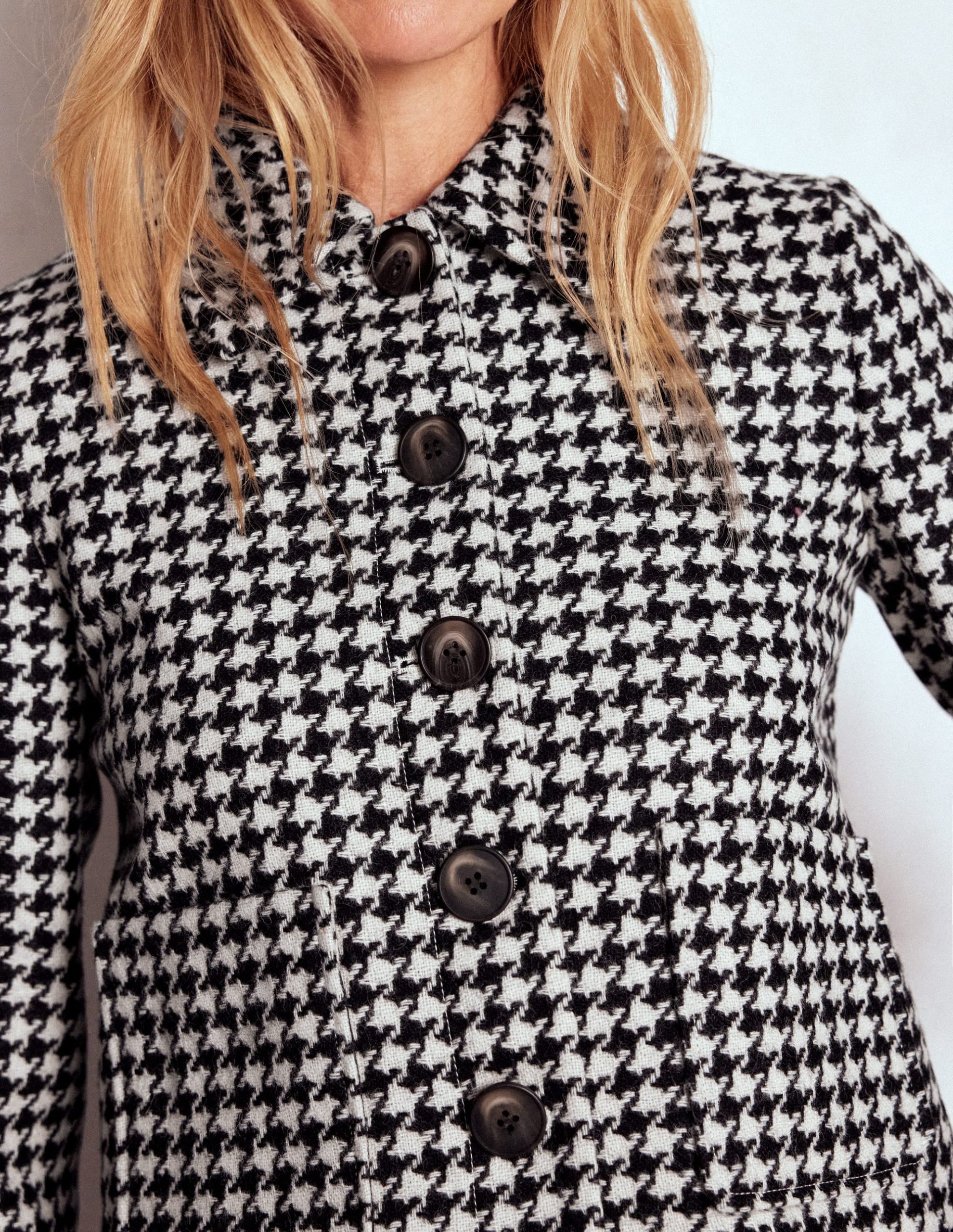 Knightsbridge Wool Jacket-Black Dogstooth - Image 3