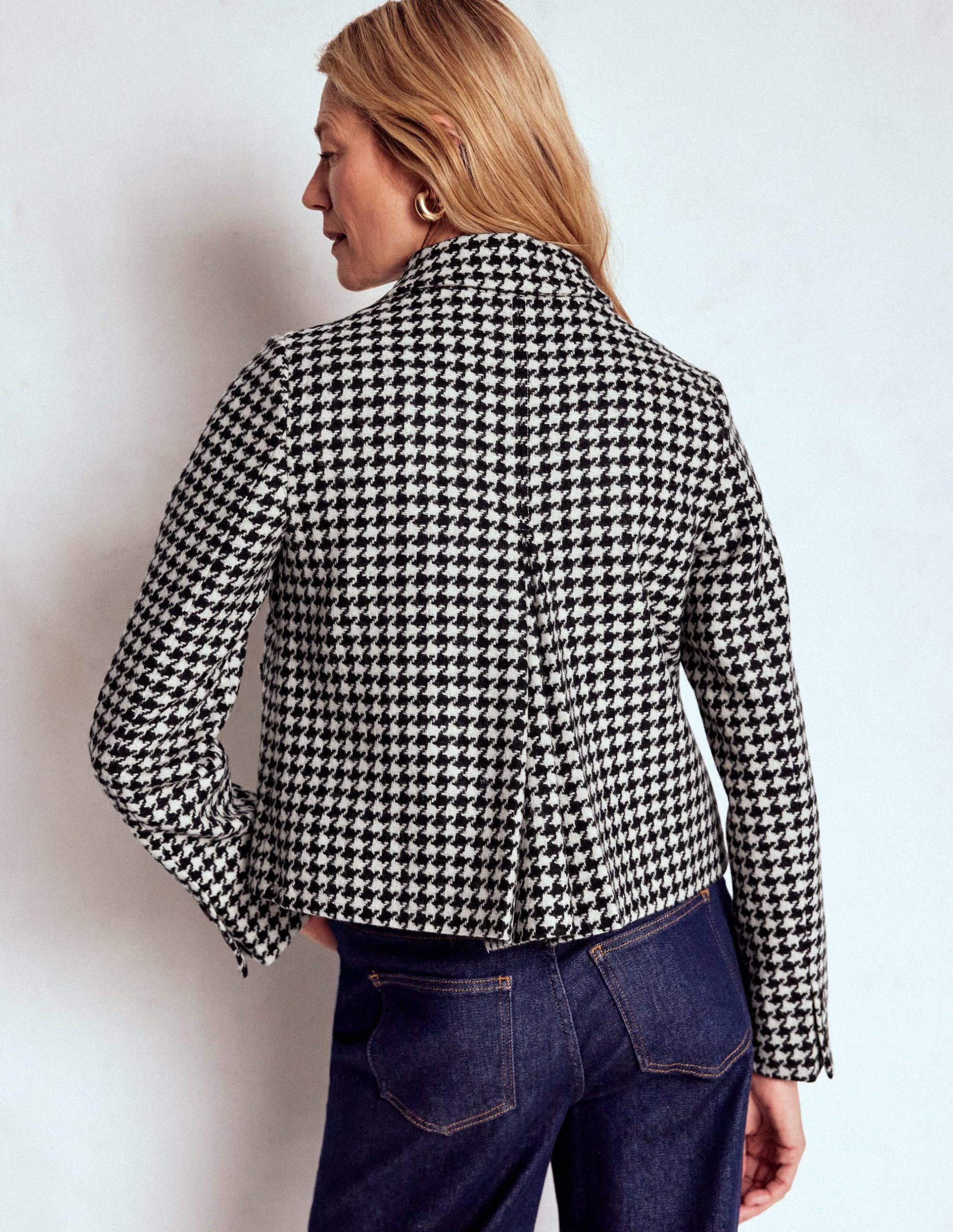 Knightsbridge Wool Jacket-Black Dogstooth - Image 4