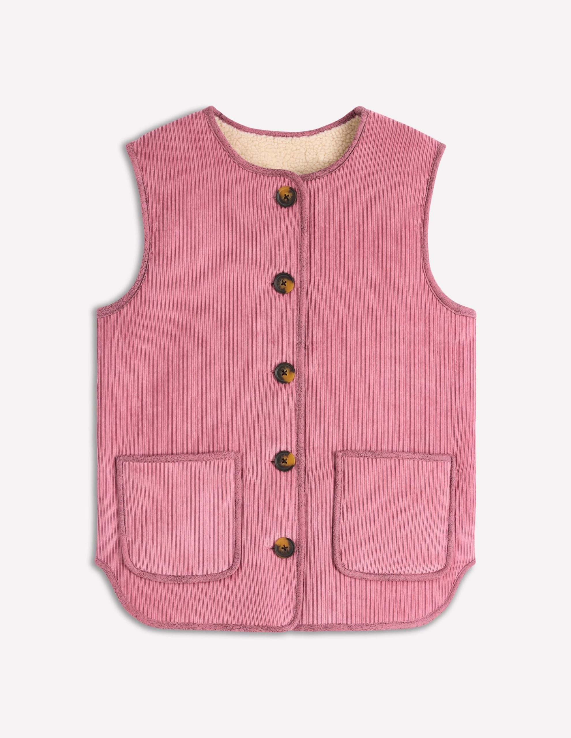 Clerkenwell Reversible Gilet-Light Pink. Natural - Image 6