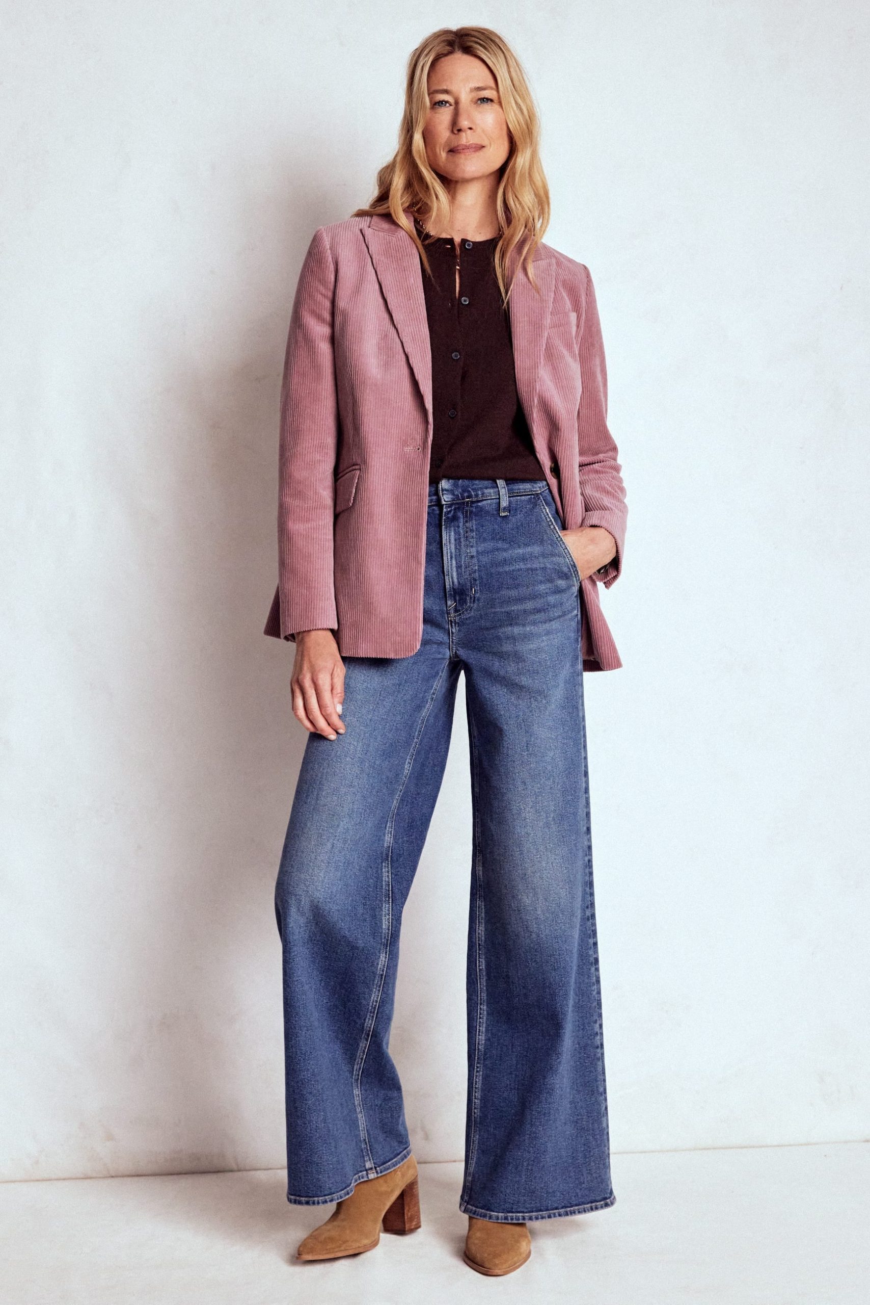 Woodbridge Cord Blazer-Blushing Rose - Image 4
