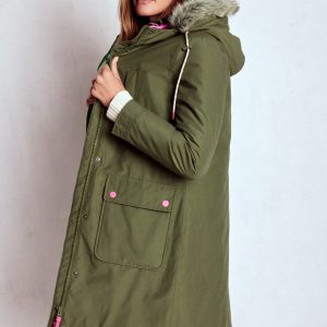 4-In-1 Hooded Parka-Green. Navy. Leopard Borg