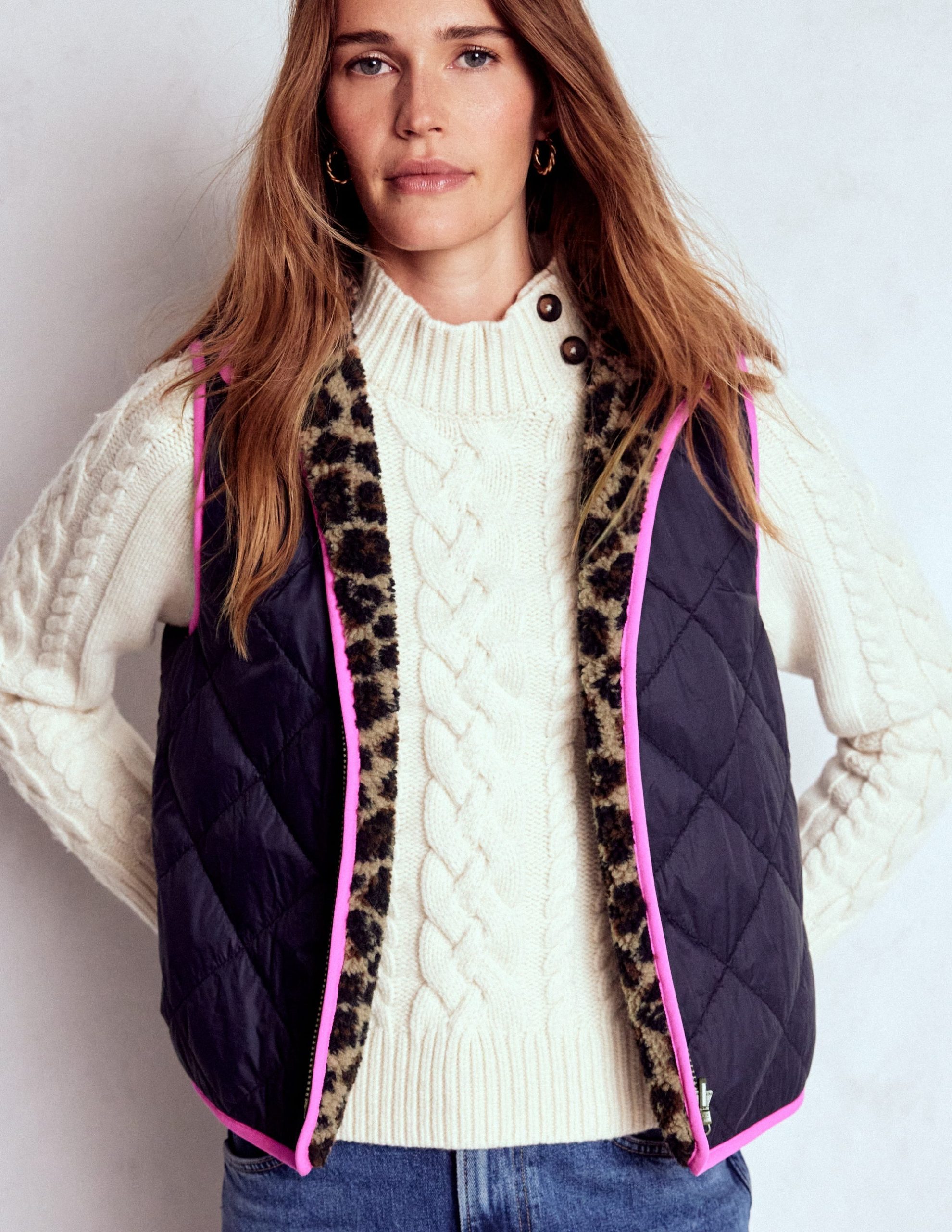 4-In-1 Hooded Parka-Green. Navy. Leopard Borg - Image 6