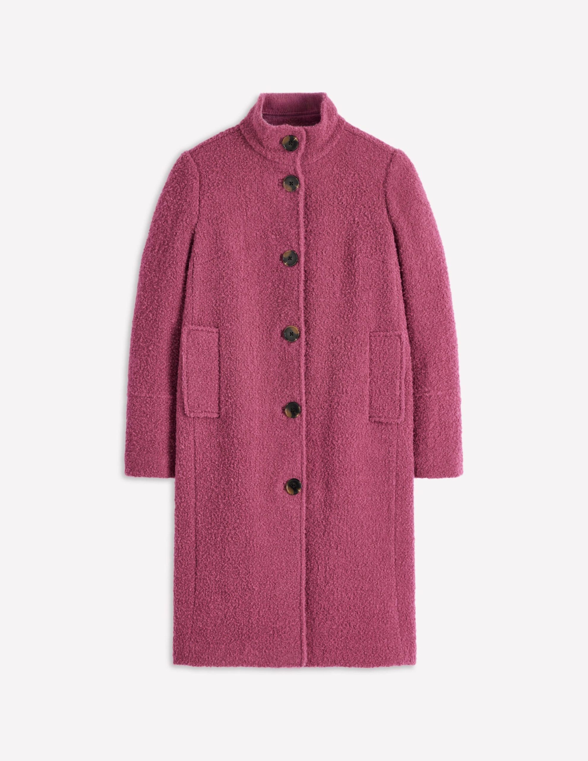 Funnel Neck Coat-Pink Heather - Image 7
