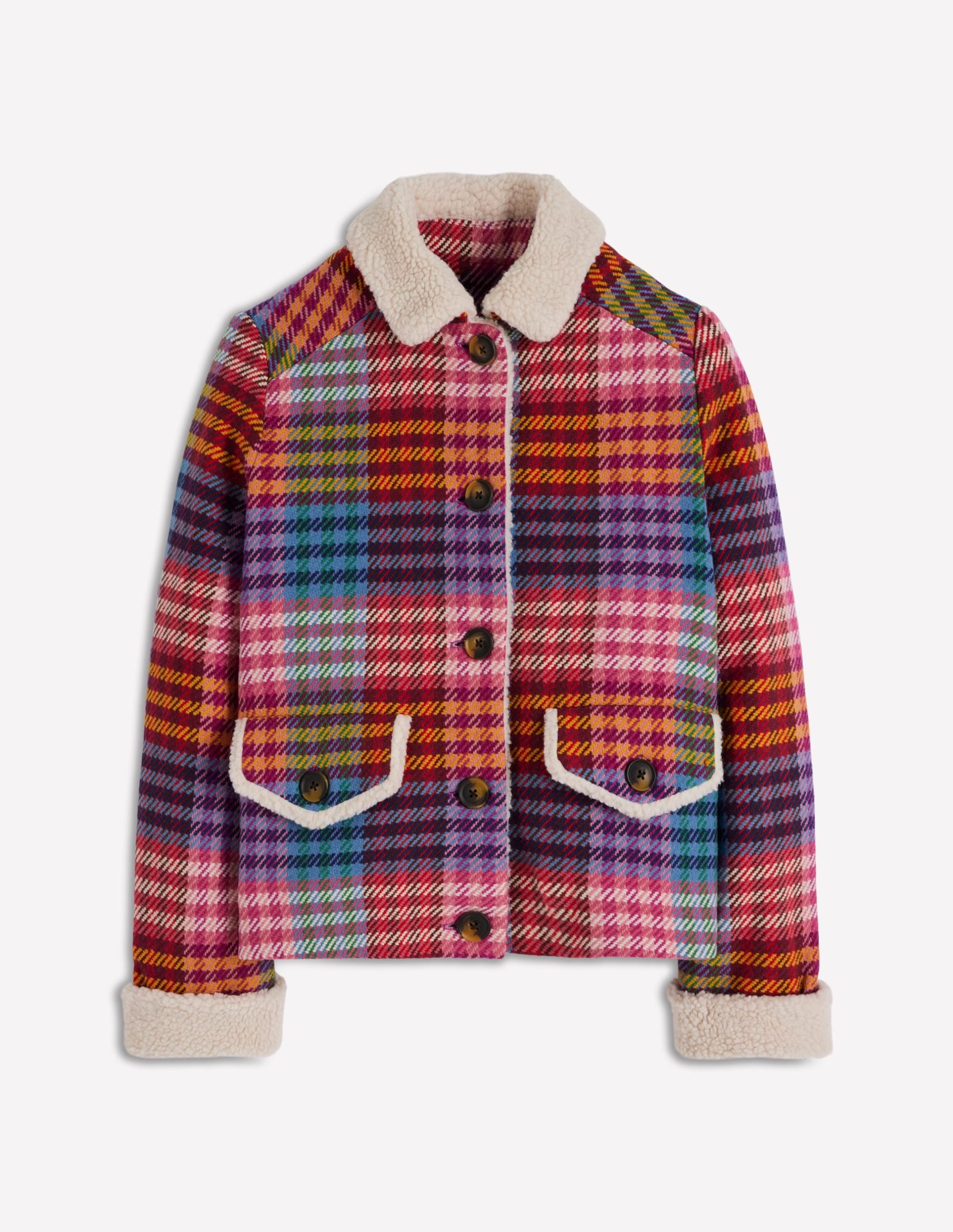 Stirling Check Coat-Rainbow Blanket Multigingham - Image 7