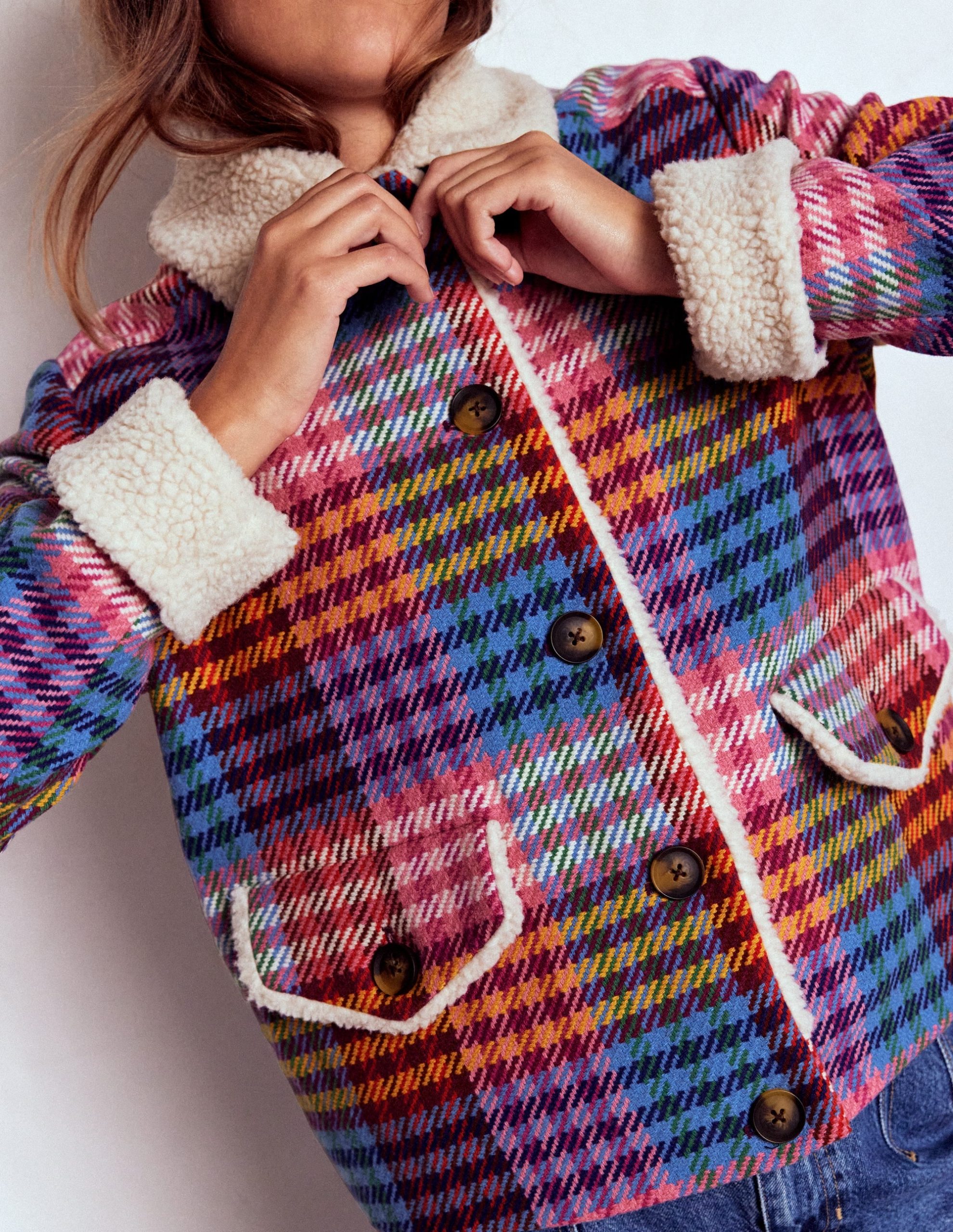 Stirling Check Coat-Rainbow Blanket Multigingham - Image 6