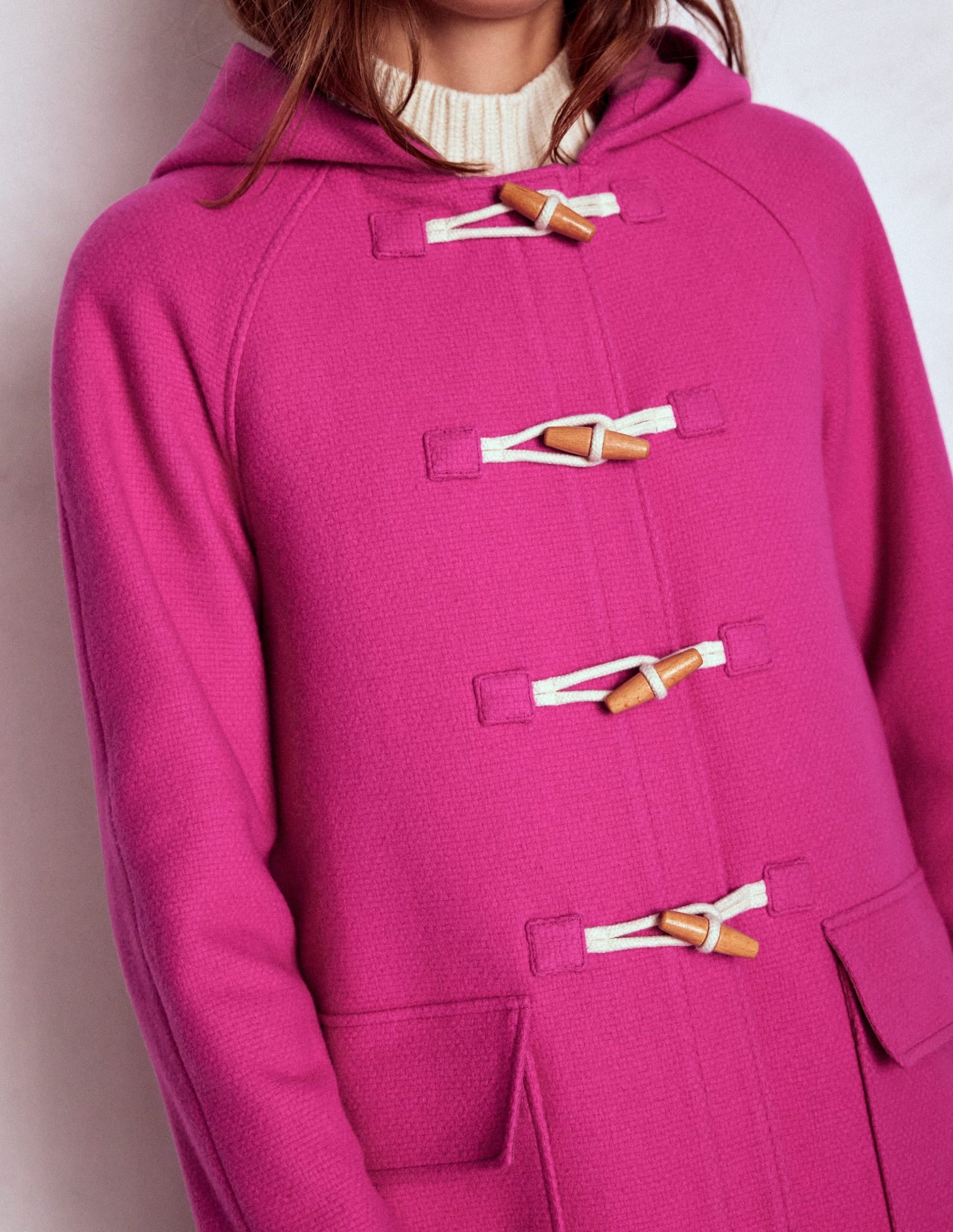 Swing Duffle Coat-Pink Peony - Image 2