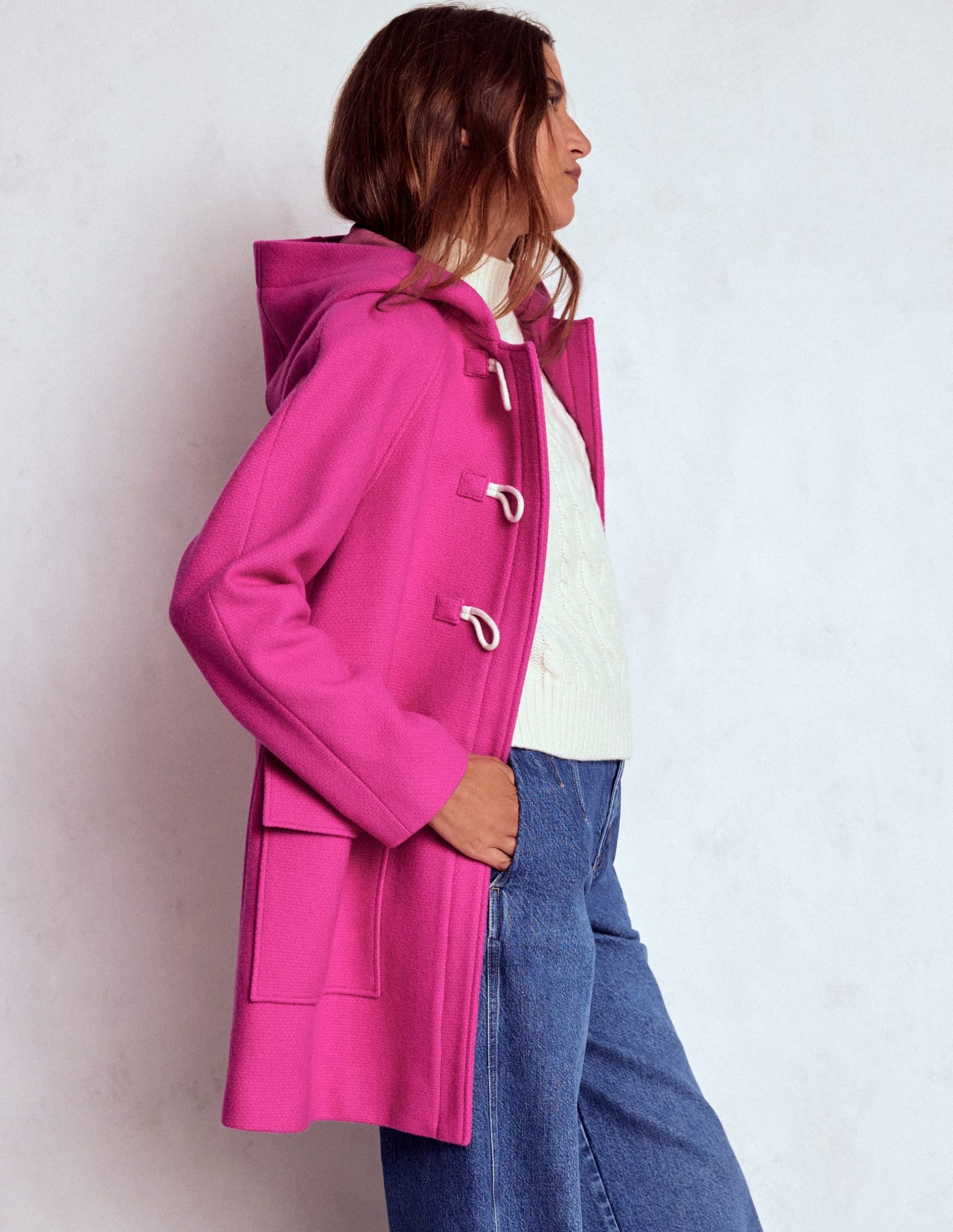 Swing Duffle Coat-Pink Peony - Image 5