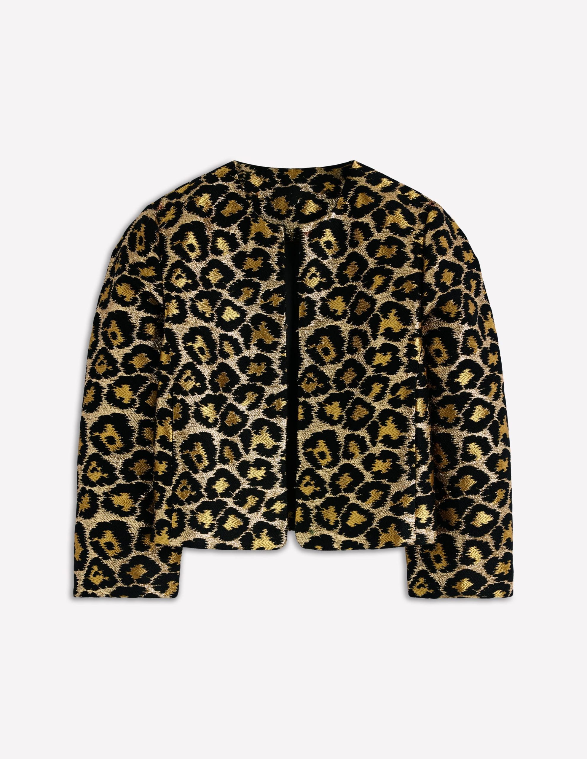 Jacquard Leopard Jacket-Leopard. Lurex Jacquard - Image 8