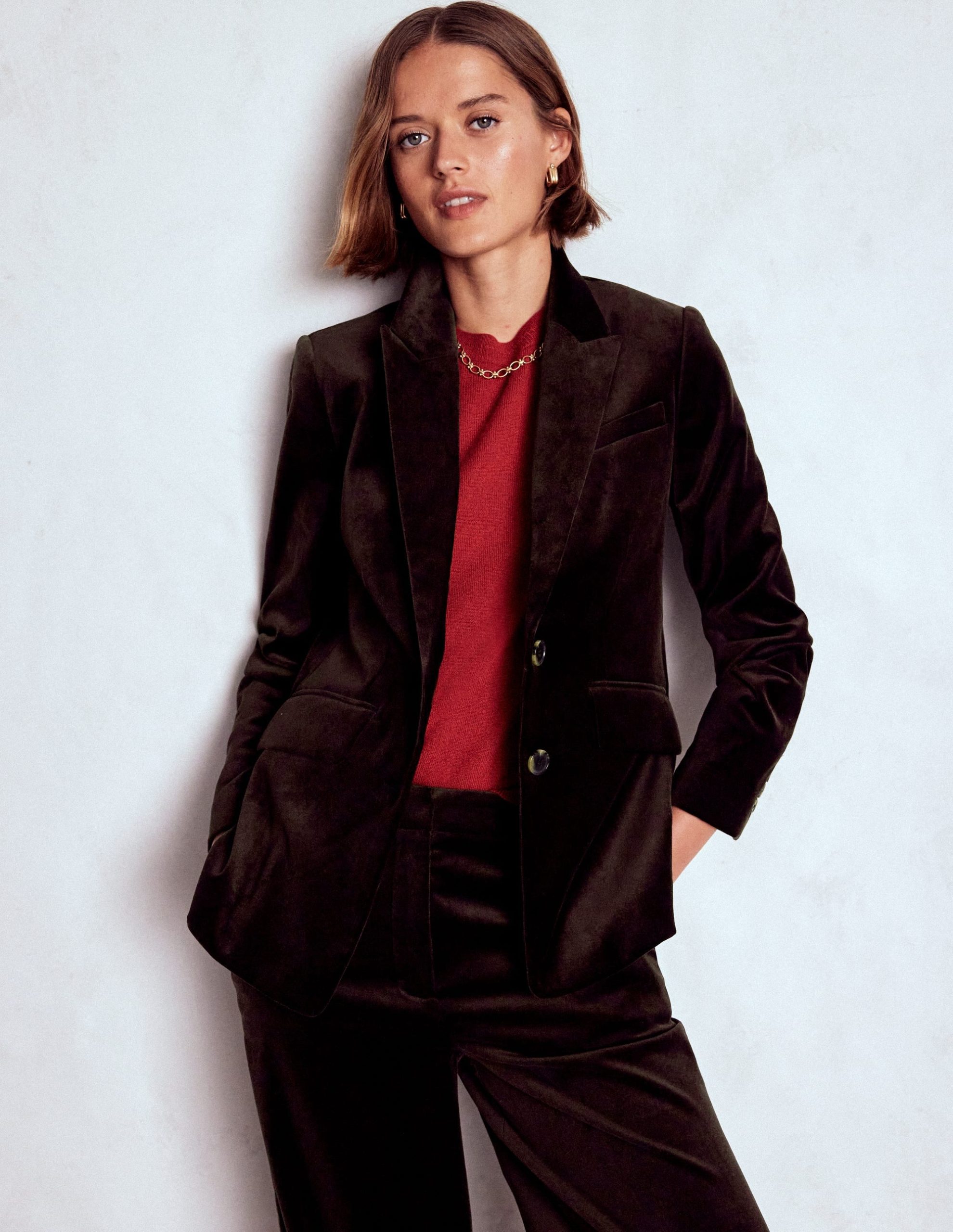 Stamford Velvet Blazer-Espresso - Image 3