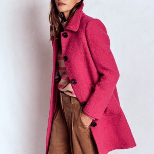 Carlisle Wool Coat-Vibrant Pink