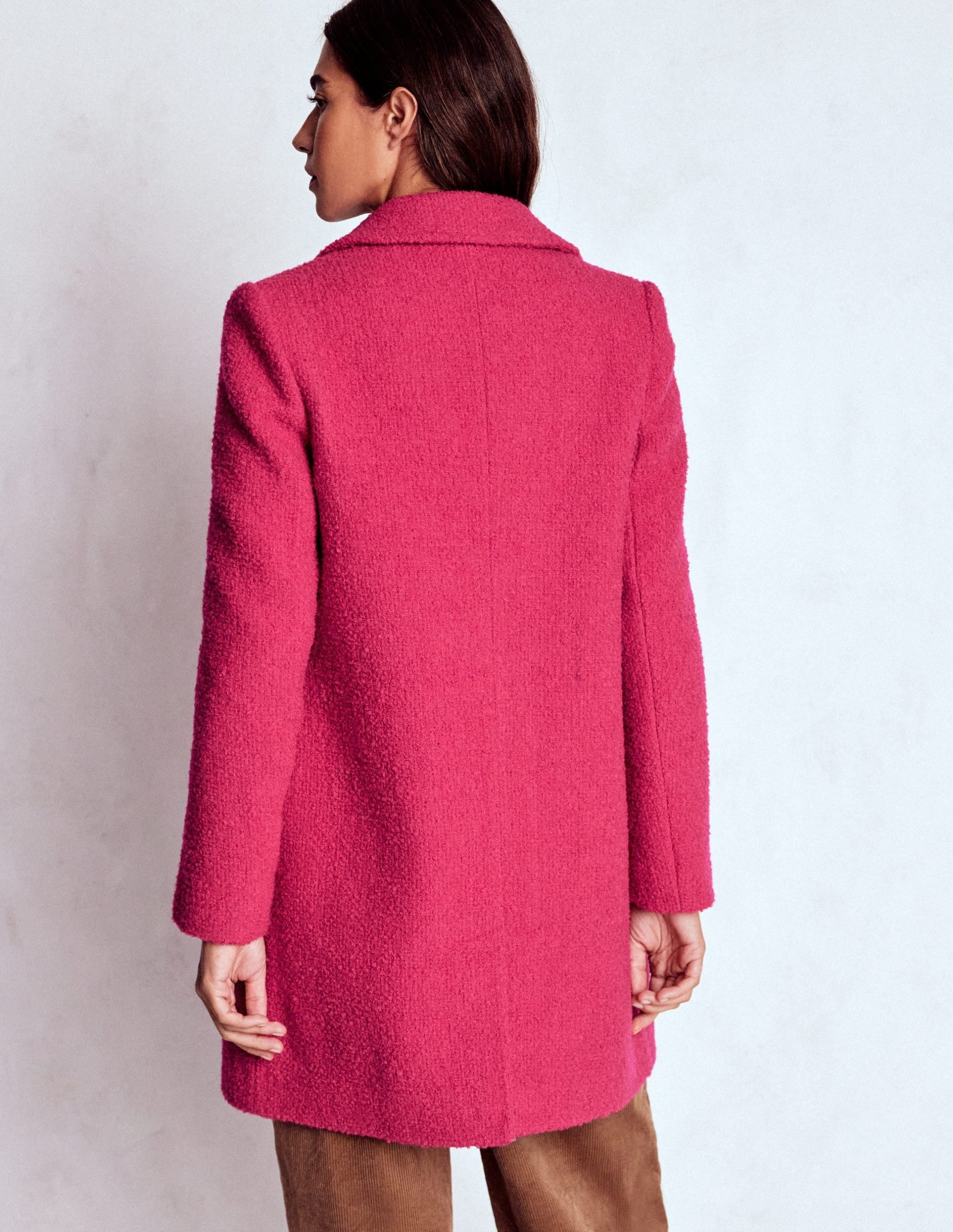 Carlisle Wool Coat-Vibrant Pink - Image 3
