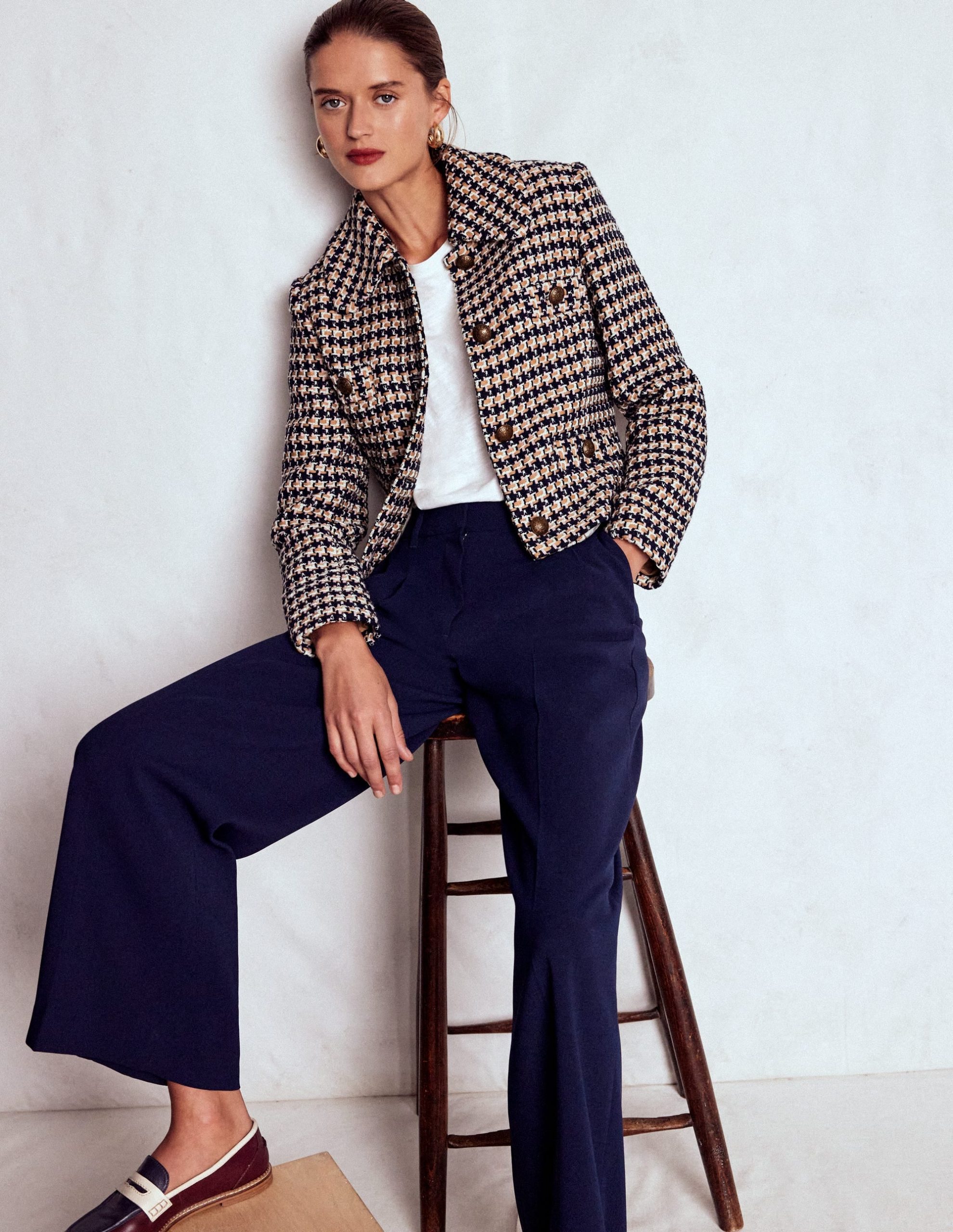 Button Up textured Jacket-CAMEL AND PINK TEXTURE - Image 2